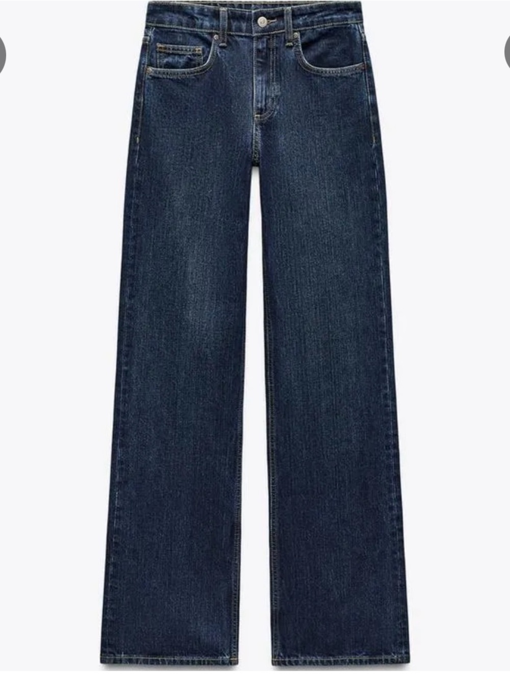 Zara Mid-Rise Wide-Leg Trf Jeans